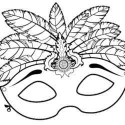 Desenho de Carnaval para colorir e imprimir: número 19