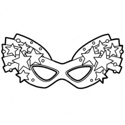 Desenho de Carnaval para colorir e imprimir: número 20