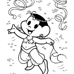 Desenho de Carnaval para colorir e imprimir: número 25