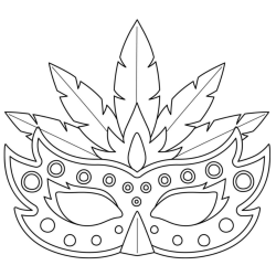 Desenho de Carnaval para colorir e imprimir: número 33