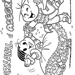 Desenho de Carnaval para colorir e imprimir: número 34