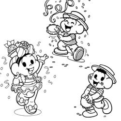 Desenho de Carnaval para colorir e imprimir: número 37