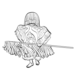 Desenho de Carnaval para colorir e imprimir: número 38