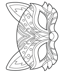 Desenho de Carnaval para colorir e imprimir: número 39