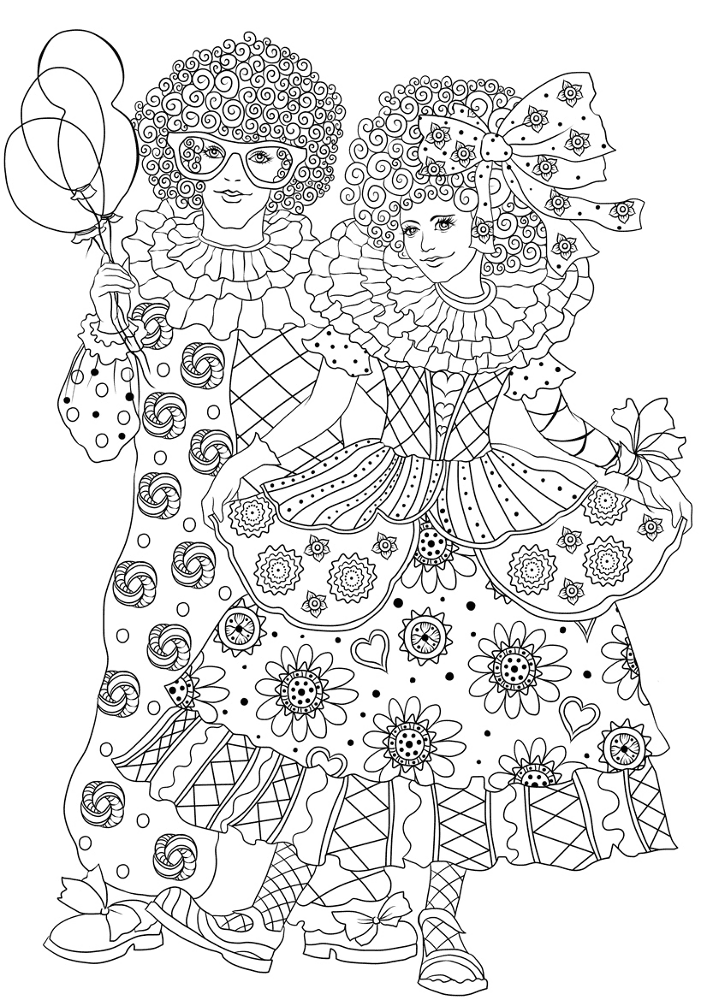 Desenho de Carnaval para colorir