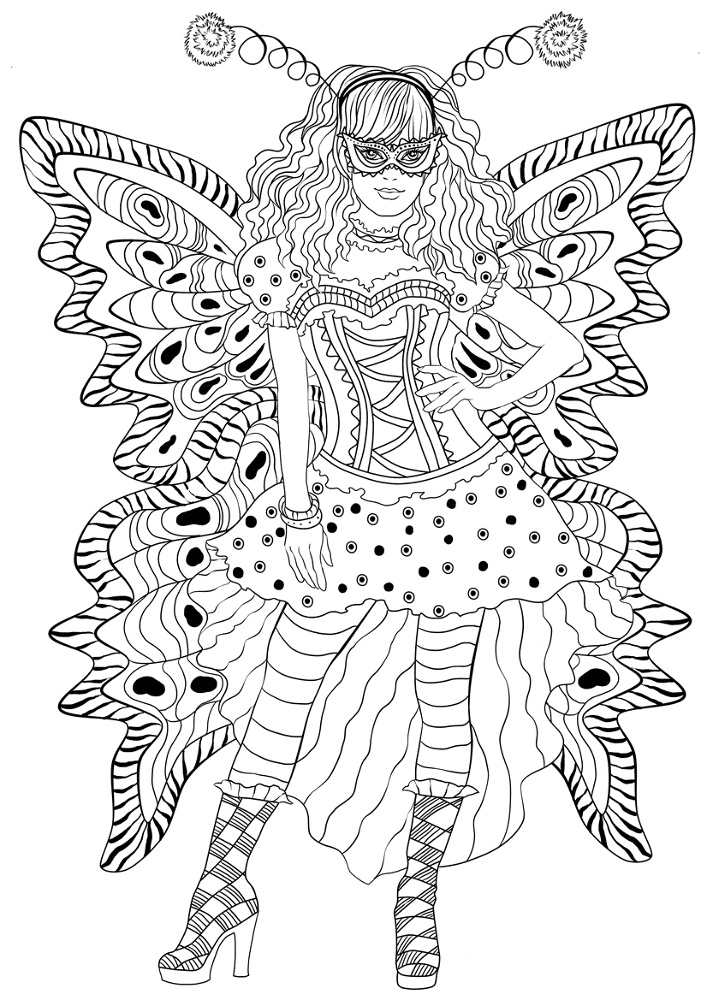 Desenho de Carnaval para colorir