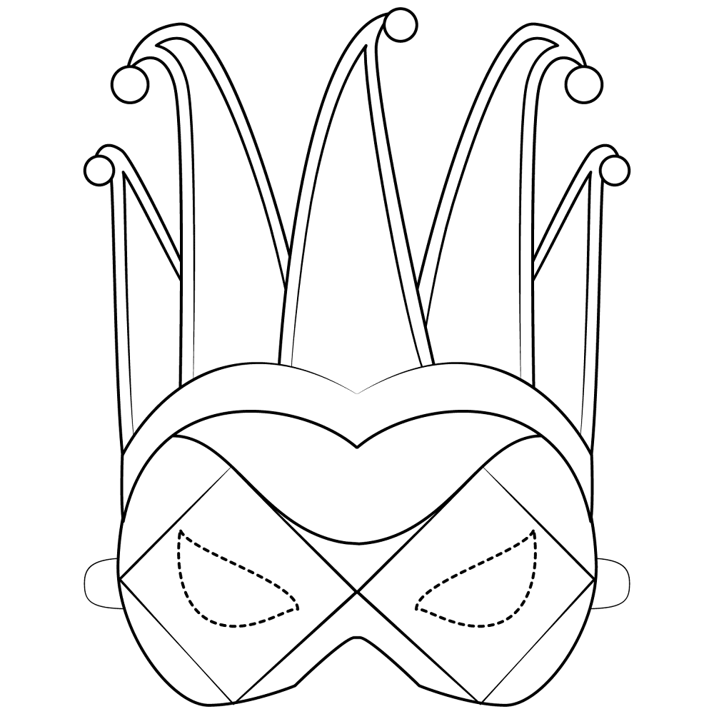 Desenho de Carnaval para colorir