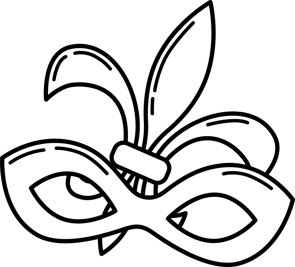 Desenho de Carnaval para colorir