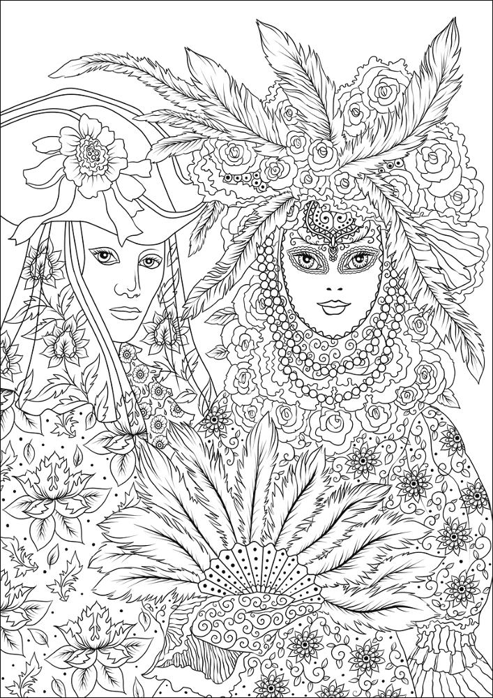 Desenho de Carnaval para colorir