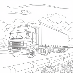 Desenho de Carretas para colorir e imprimir: número 2
