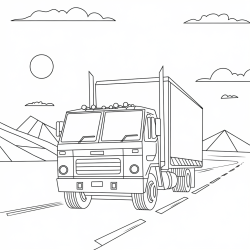 Desenho de Carretas para colorir e imprimir: número 5