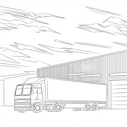Desenho de Carretas para colorir e imprimir: número 6