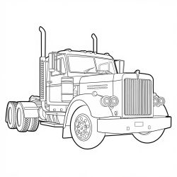 Desenho de Carretas para colorir e imprimir: número 8