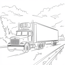 Desenho de Carretas para colorir e imprimir: número 9