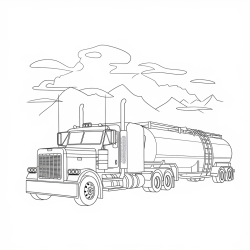 Desenho de Carretas para colorir e imprimir: número 13