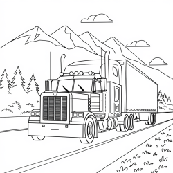 Desenho de Carretas para colorir e imprimir: número 16