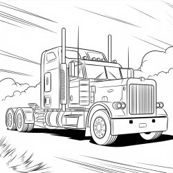 Desenho de Carretas para colorir e imprimir: número 18