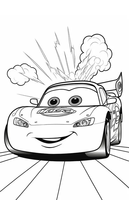 Desenho de Carros para colorir e imprimir: número 3