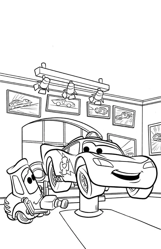 Desenho de Carros para colorir e imprimir: número 5