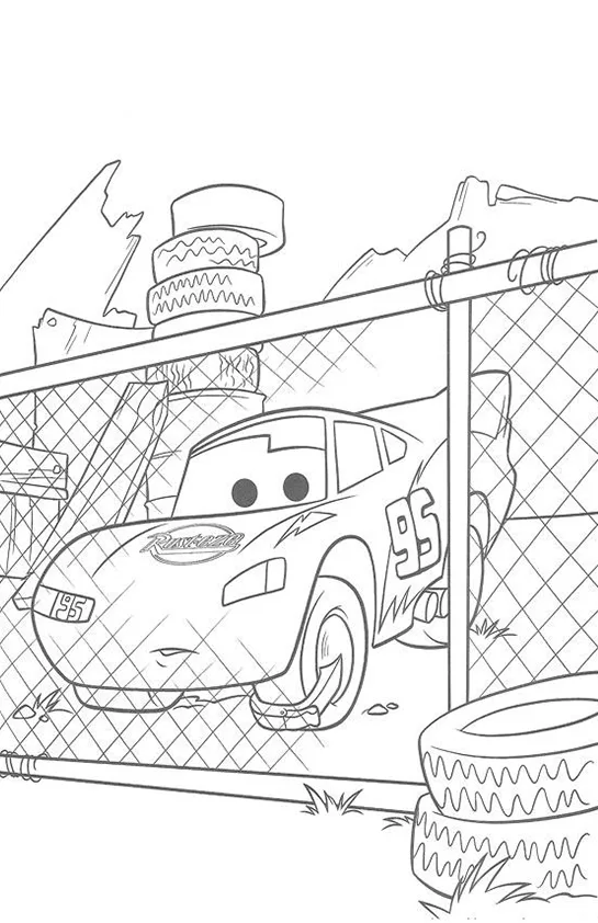 Desenho de Carros para colorir e imprimir: número 6