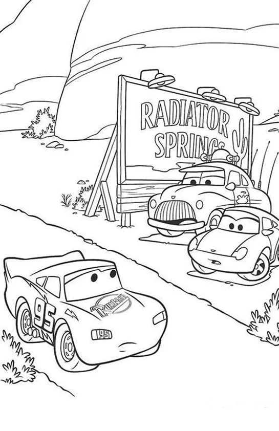 Desenho de Carros para colorir e imprimir: número 7
