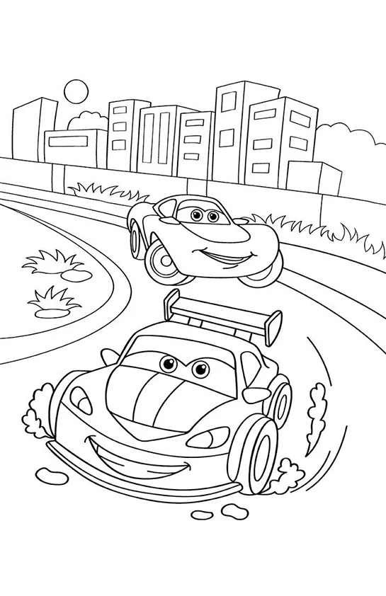 Desenho de Carros para colorir e imprimir: número 8
