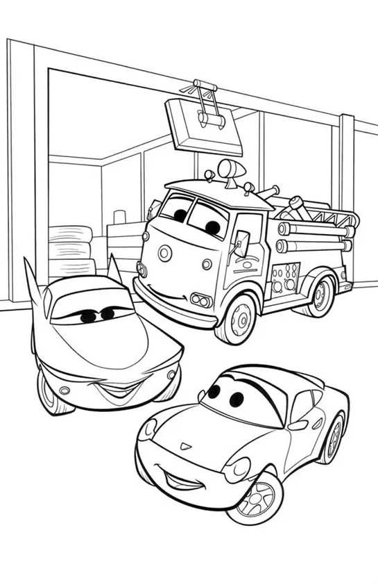 Desenho de Carros para colorir e imprimir: número 9