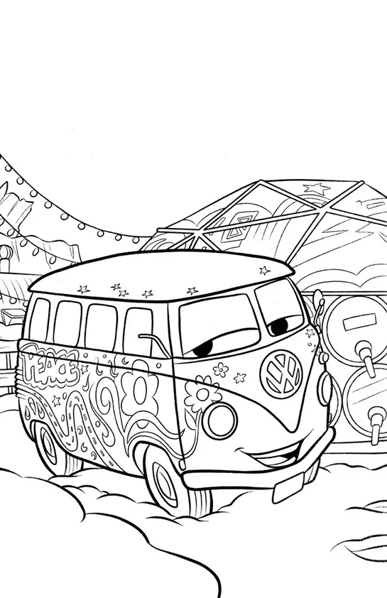 Desenho de Carros para colorir e imprimir: número 10