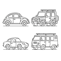 Desenho de Carros para colorir e imprimir: número 18