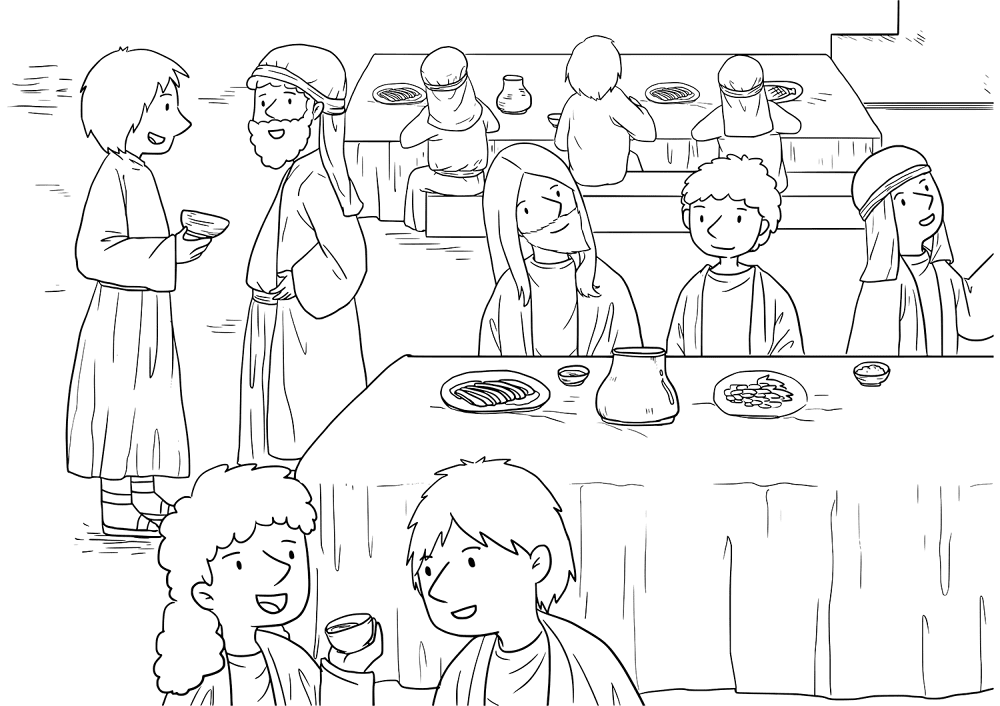 Desenho de Casamento para colorir e imprimir: número 4