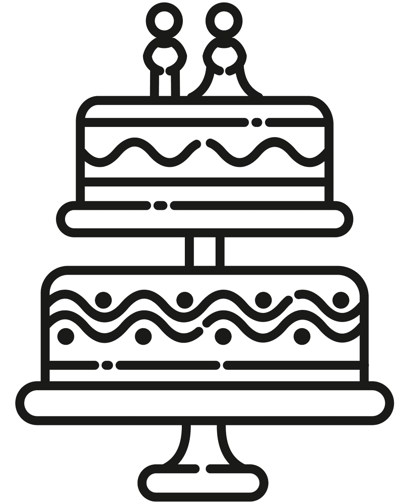 Desenho de Casamento para colorir e imprimir: número 10