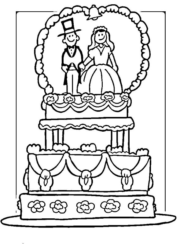 Desenho de Casamento para colorir e imprimir: número 15
