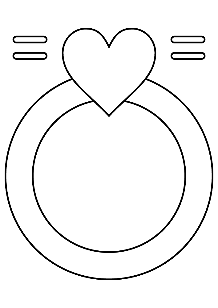 Desenho de Casamento para colorir e imprimir: número 17