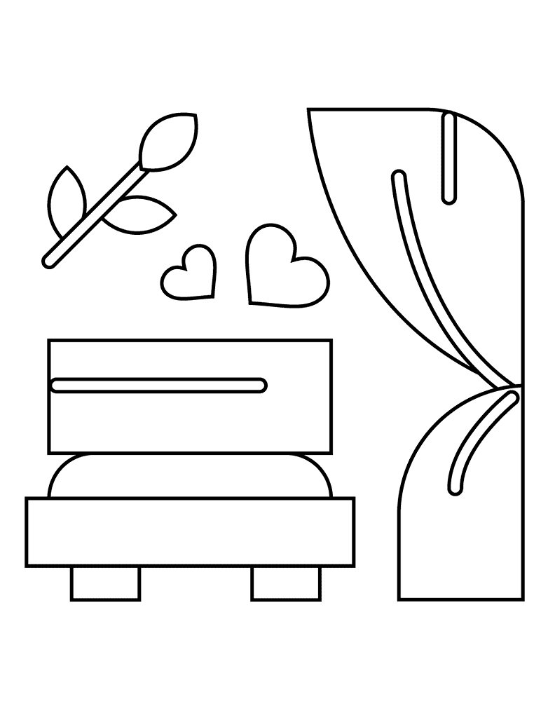 Desenho de Casamento para colorir e imprimir: número 21