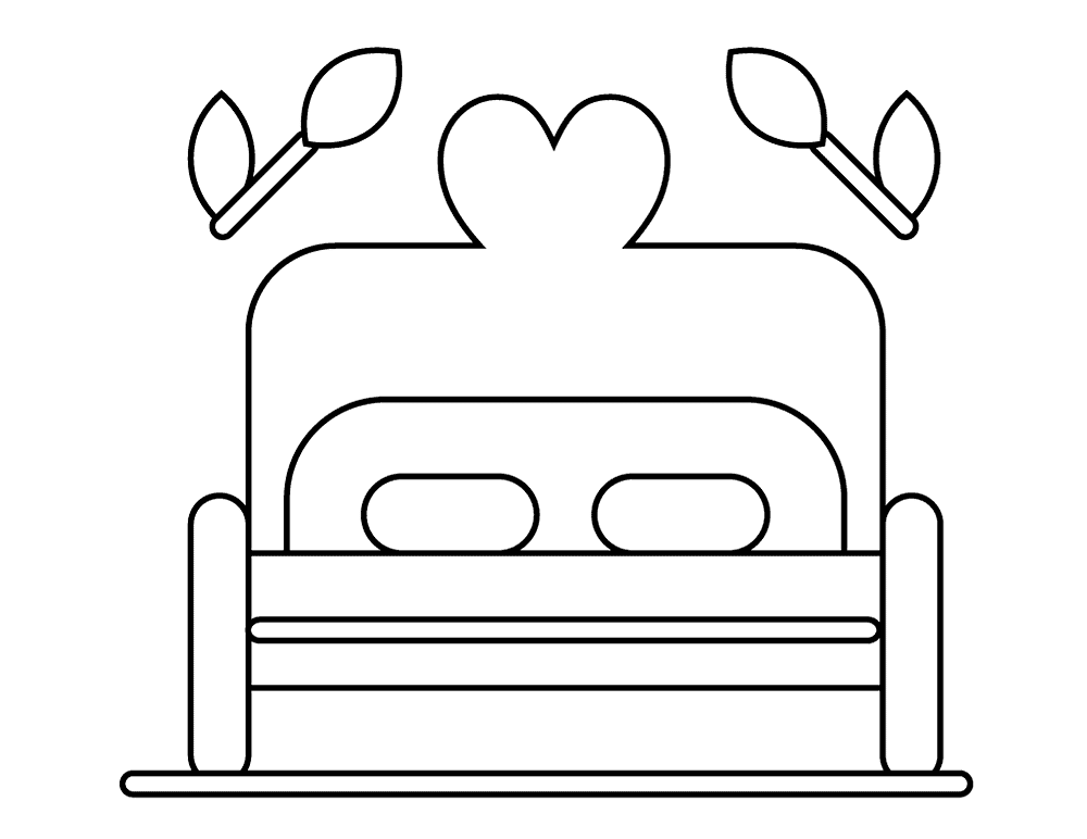 Desenho de Casamento para colorir e imprimir: número 22