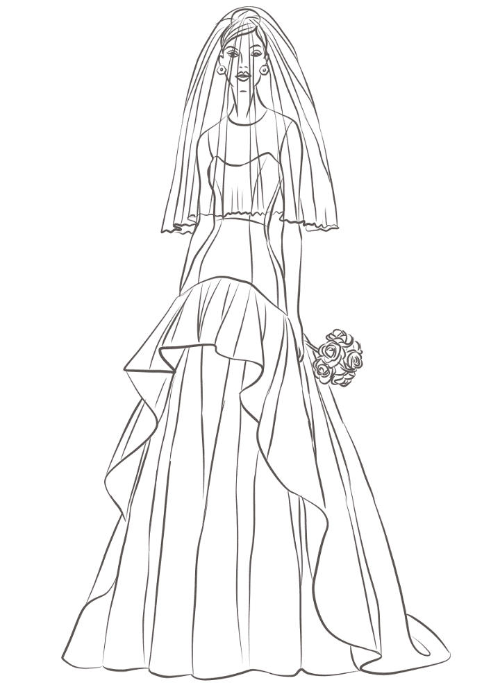 Desenho de Casamento para colorir e imprimir: número 24