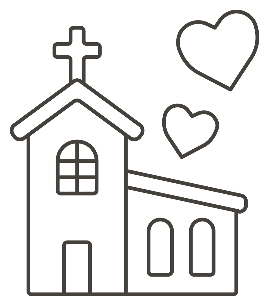 Desenho de Casamento para colorir e imprimir: número 25