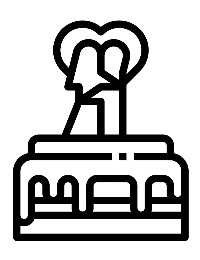 Desenho de Casamento para colorir e imprimir: número 26