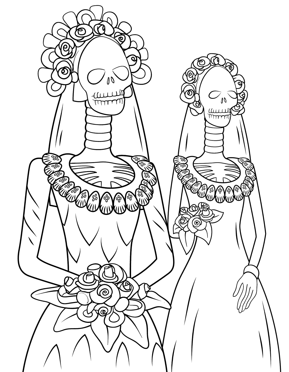 Desenho de Casamento para colorir e imprimir: número 47
