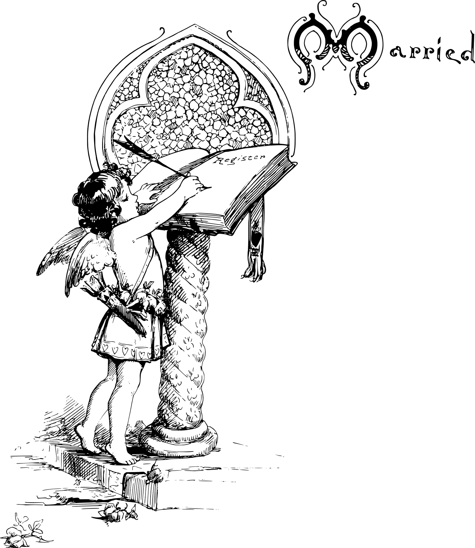 Desenho de Casamento para colorir
