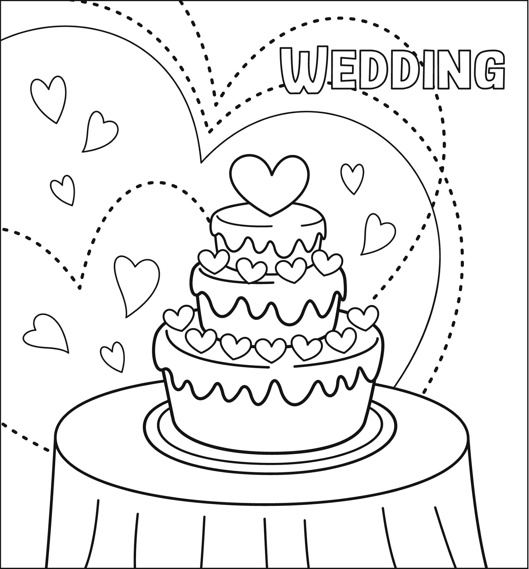 Desenho de Casamento para colorir