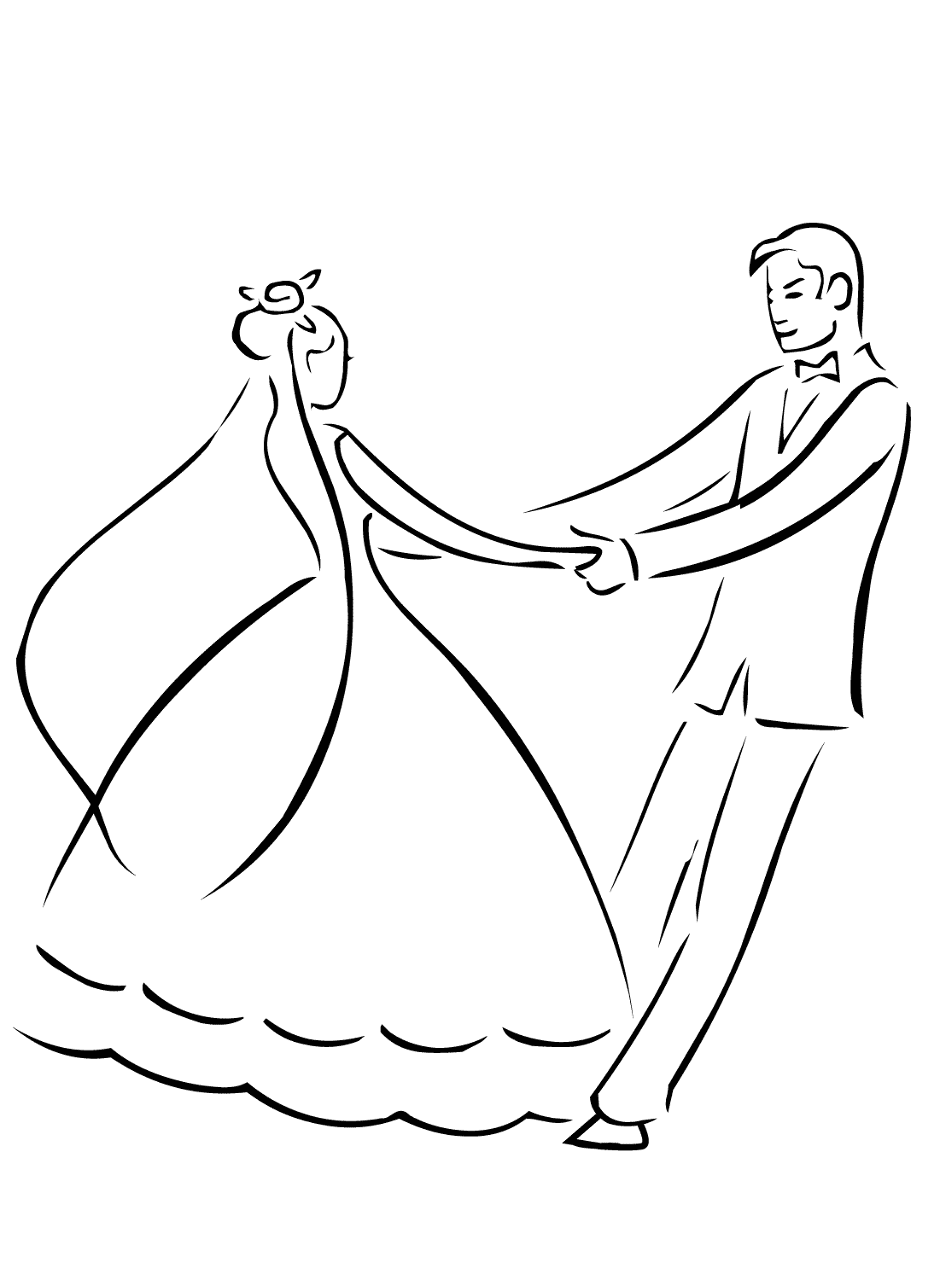Desenho de Casamento para colorir