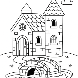 Desenho de Casas para colorir e imprimir: número 3