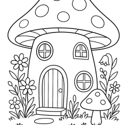 Desenho de Casas para colorir e imprimir: número 5