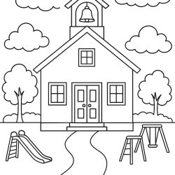 Desenho de Casas para colorir e imprimir: número 6