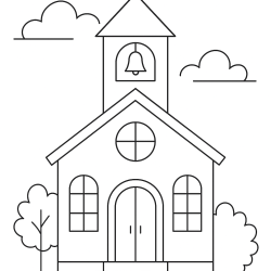 Desenho de Casas para colorir e imprimir: número 7