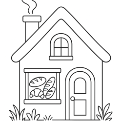 Desenho de Casas para colorir e imprimir: número 10