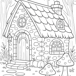 Desenho de Casas para colorir e imprimir: número 12