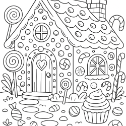 Desenho de Casas para colorir e imprimir: número 17