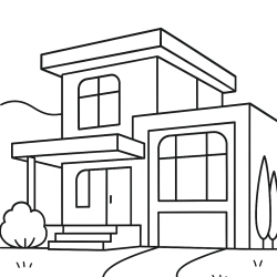 Desenho de Casas para colorir e imprimir: número 22
